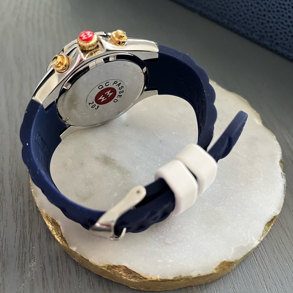 Gold and Blue Chronograph Watch - Picture 3 of 4